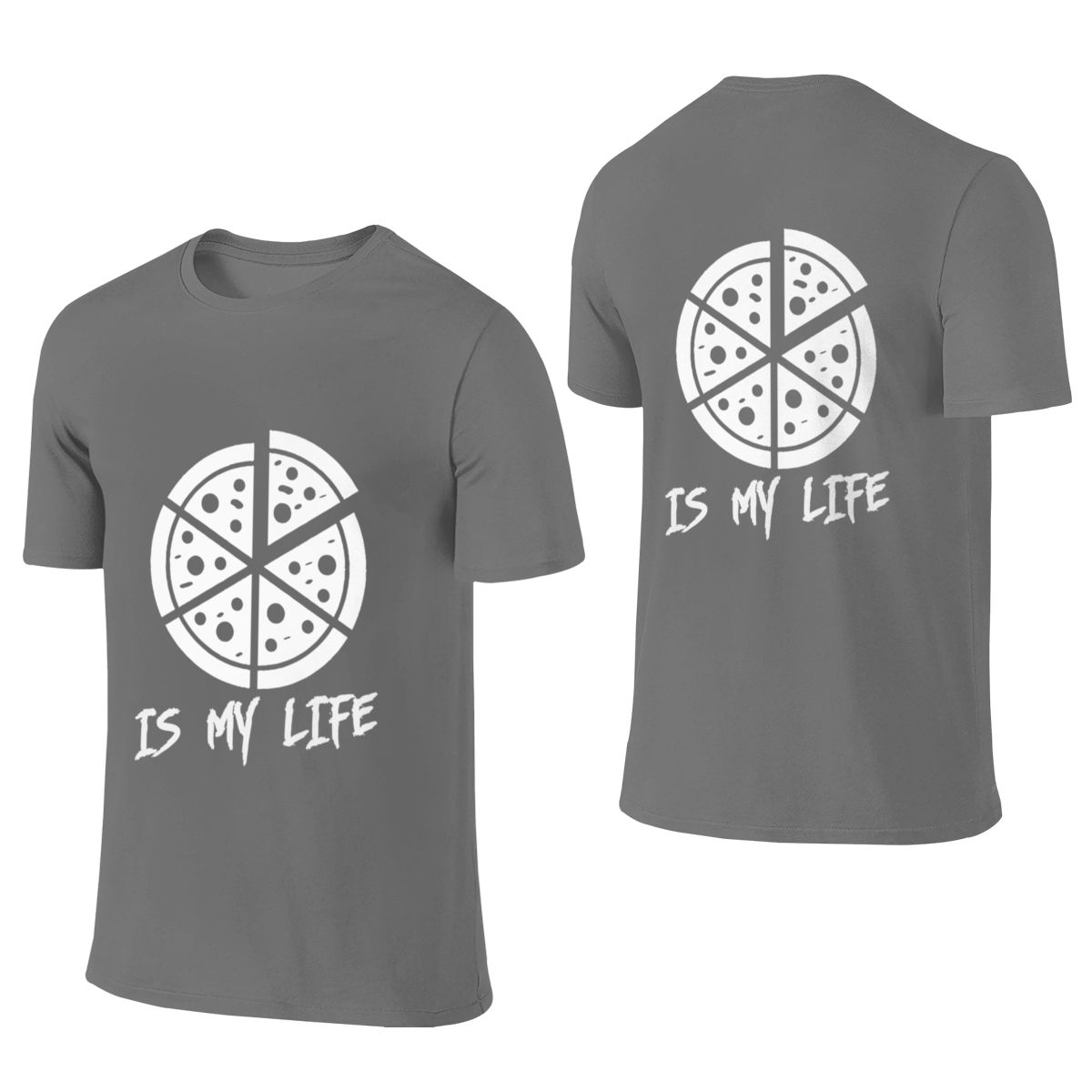 Korean Men Lifestyle - T-shirt réversible « Pizza Is My